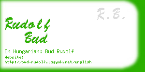 rudolf bud business card